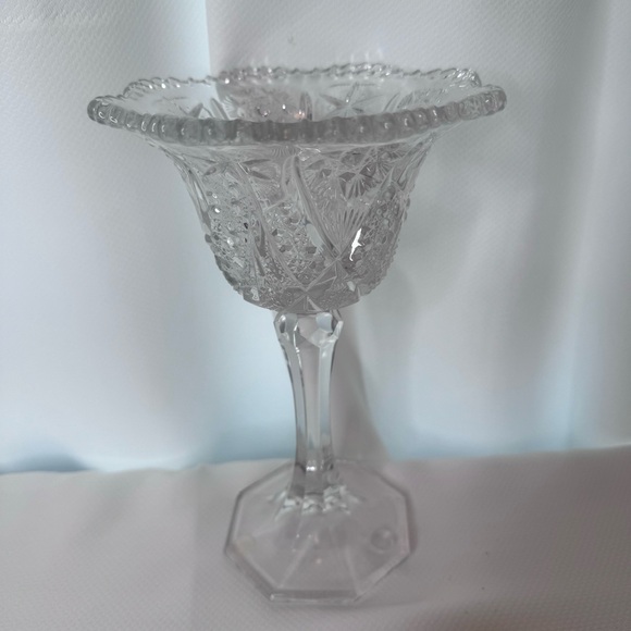 Lovely “Pres Cut” Glass for Candy/Compote Dish - Picture 3 of 8